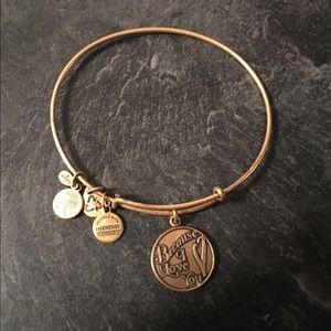 Gold “Because I Love You” Alex and Ani bracelet